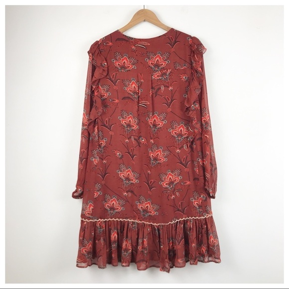 NWT Scotch & Soda Ruffle Drop Hem Dress Size XS - Picture 5 of 14